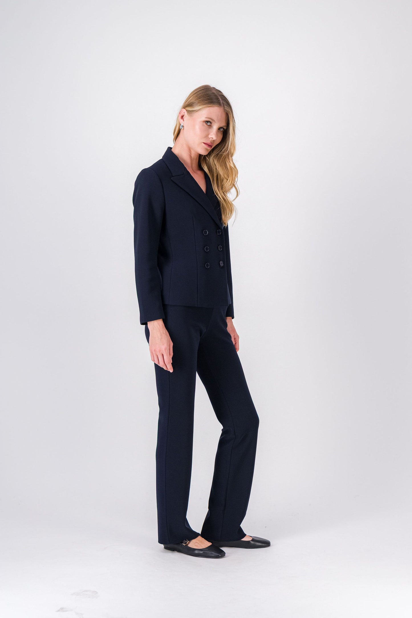 Veste tailleur marine 6 boutons