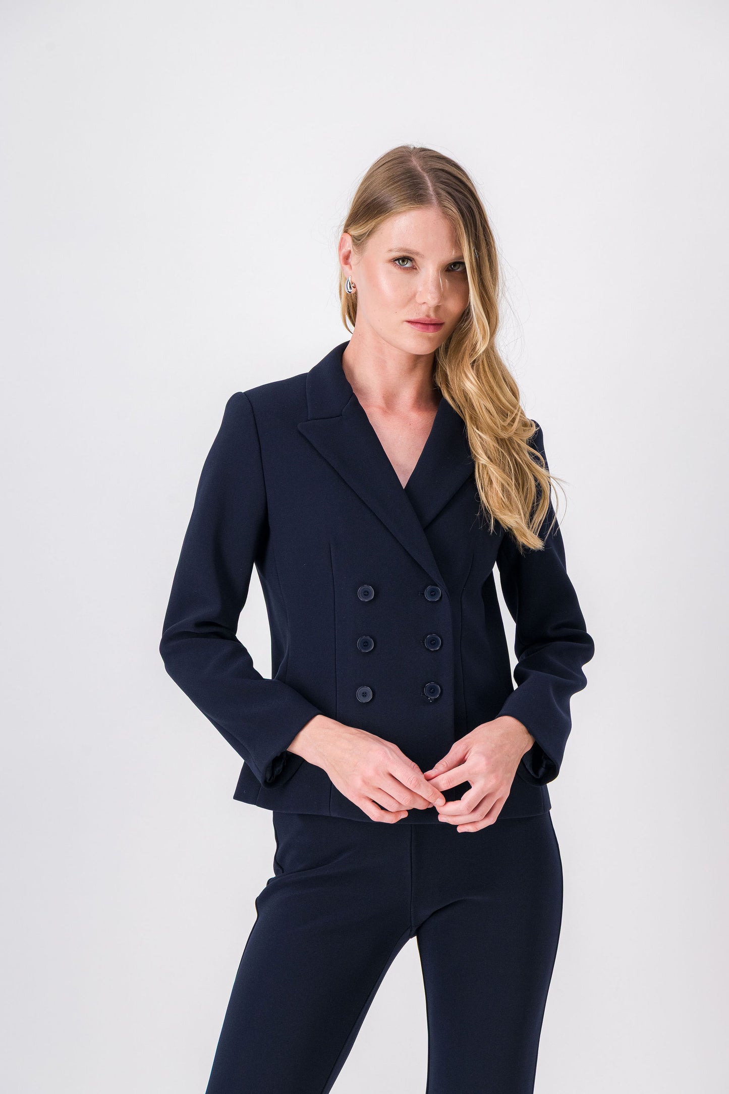Veste tailleur marine 6 boutons