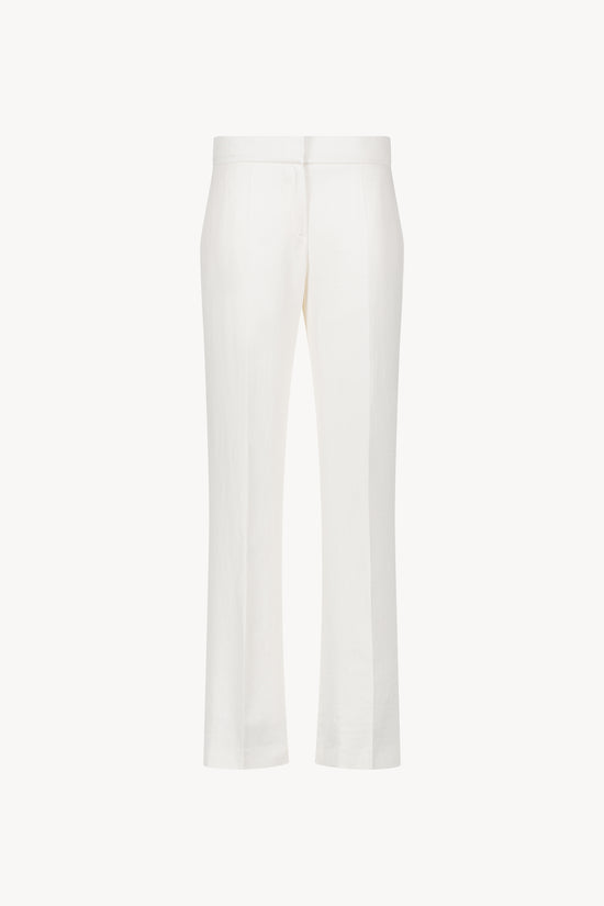 White linen pants