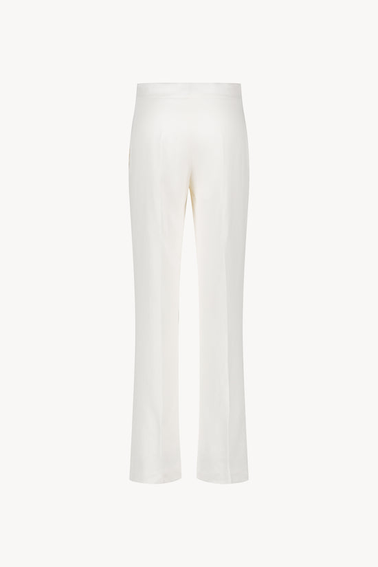 White linen pants