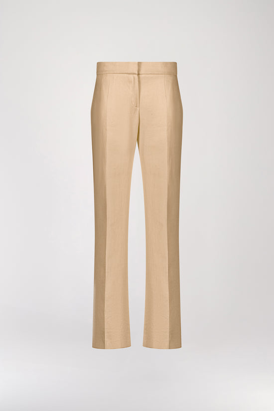 Pantalon en lin beige