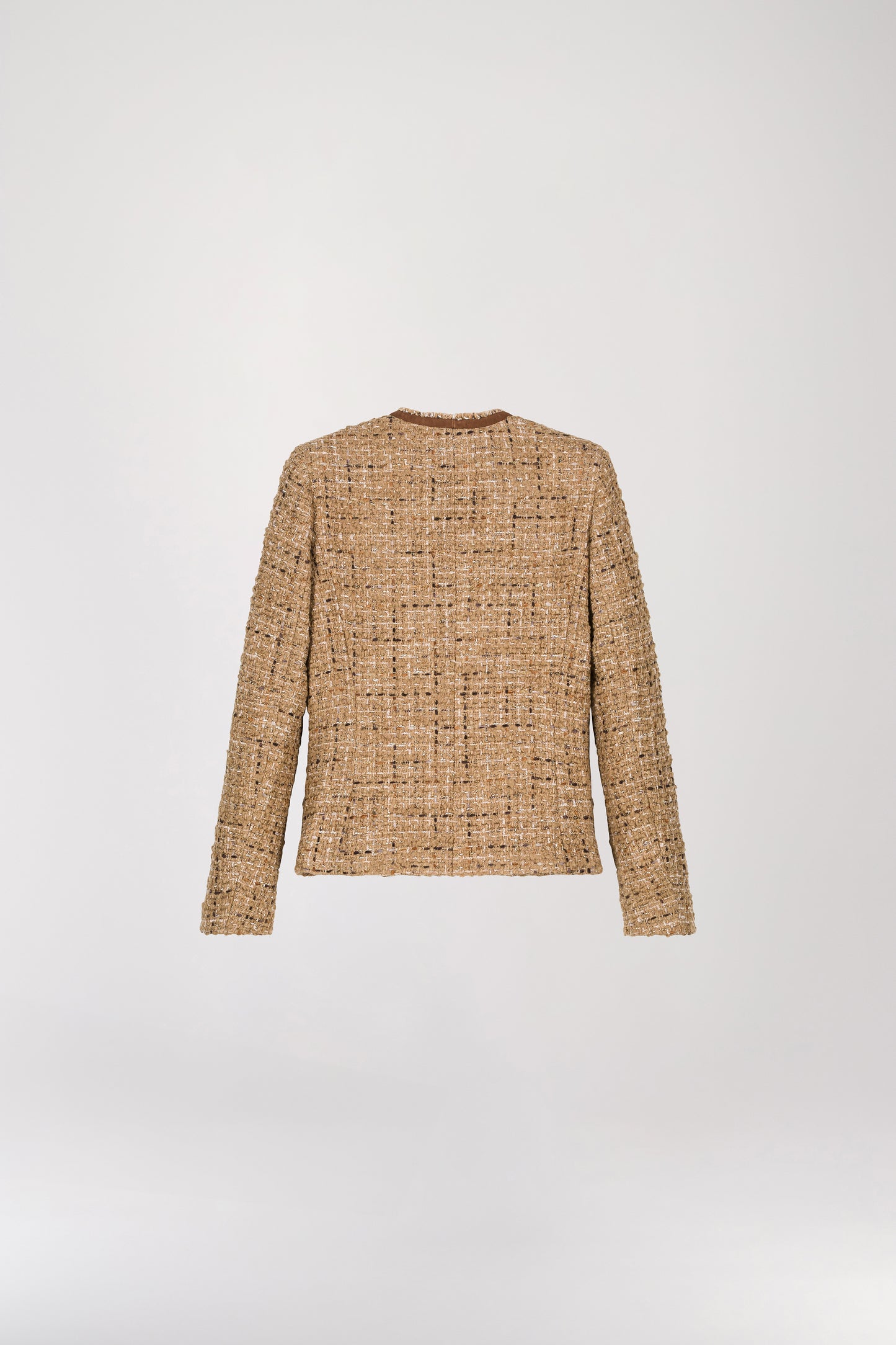 Camel tweed military jacket