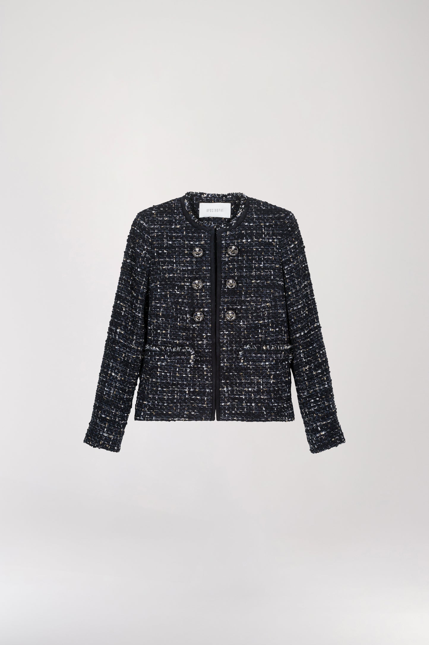 Navy tweed military jacket