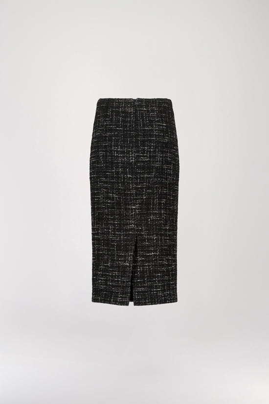 Black tweed pencil skirt