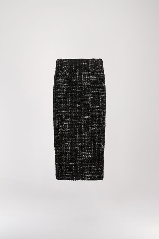 Black tweed pencil skirt