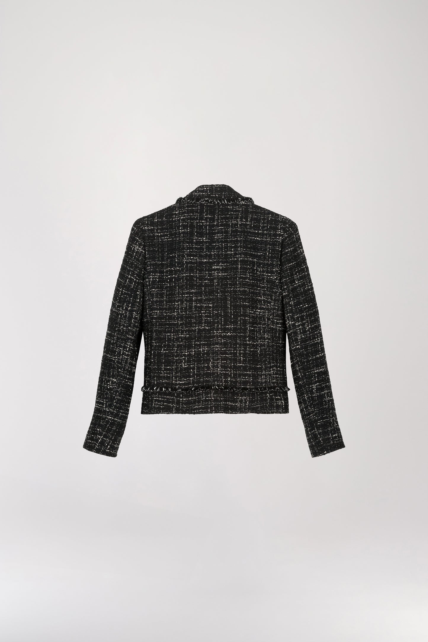 Veste courte en tweed noir