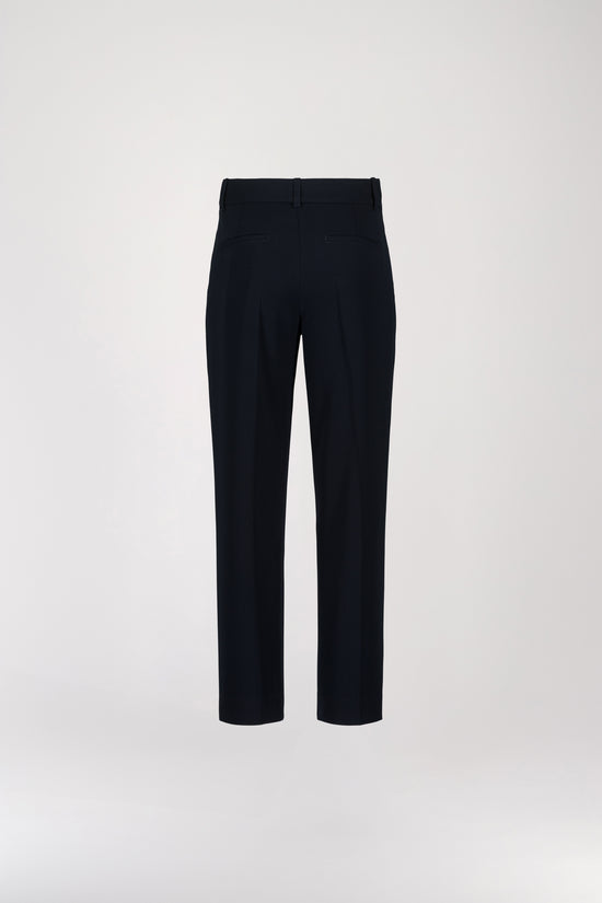 Navy narrow pleated pants