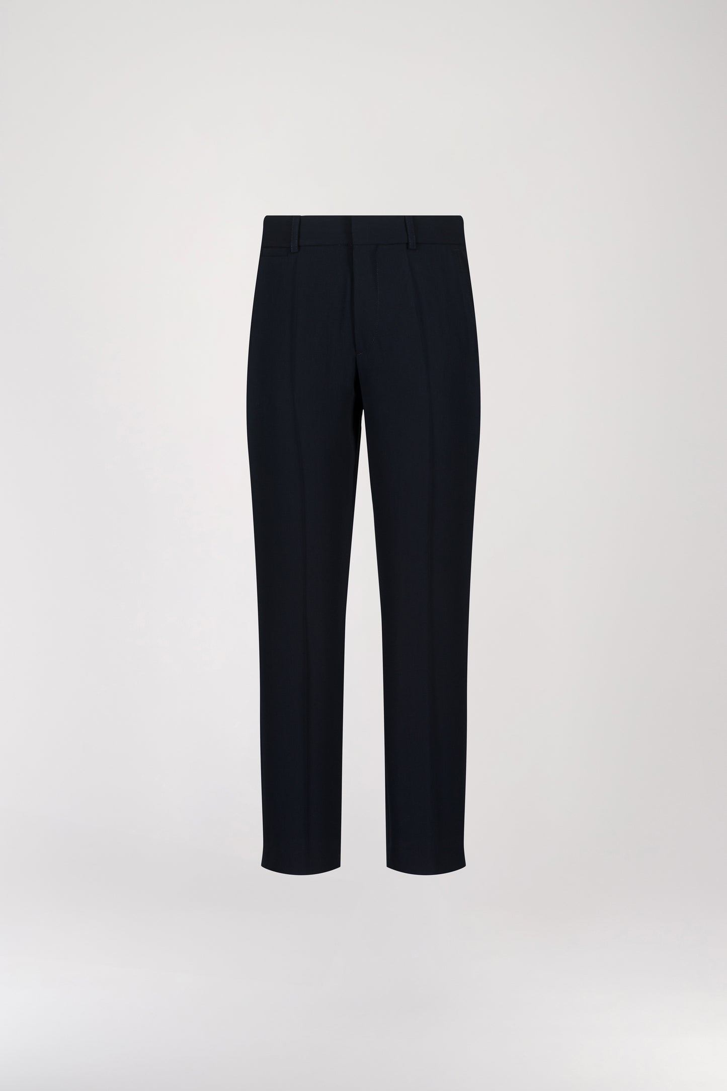 Navy narrow pleated pants