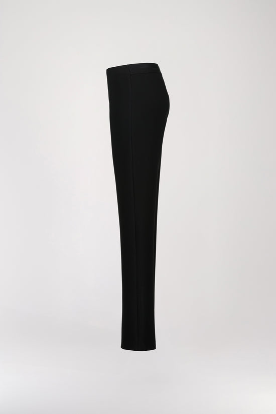 Black straight pants with slits