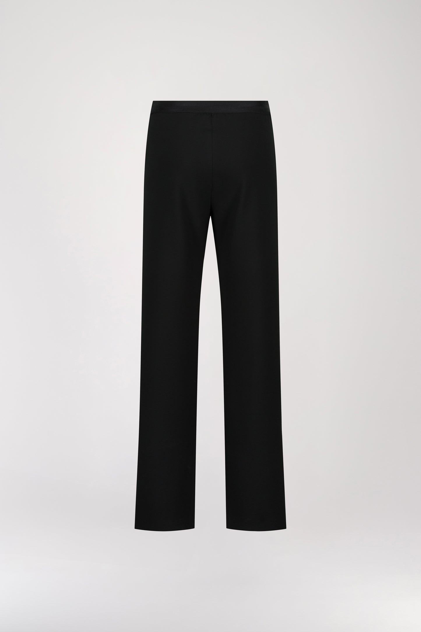 Black straight pants with slits