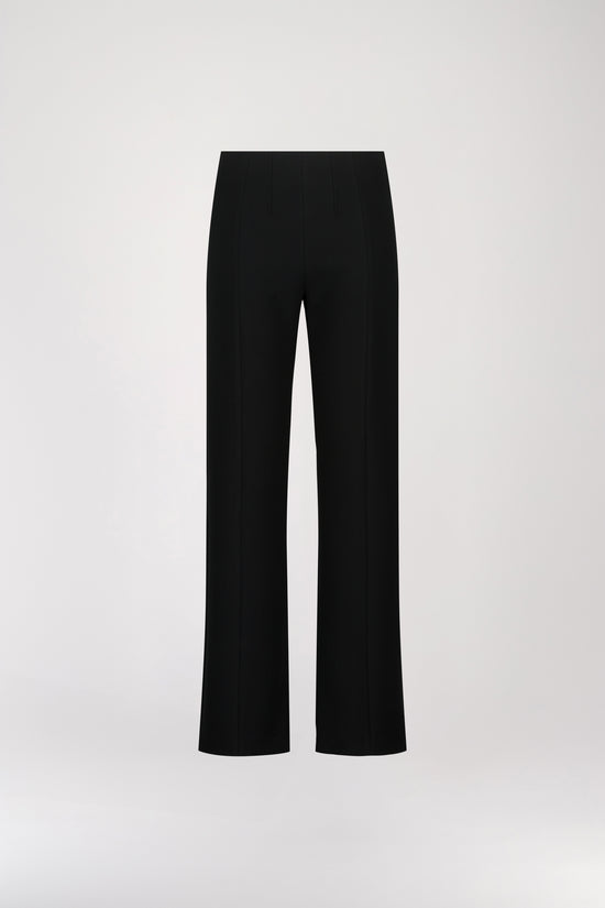 Pantalon droit à fentes noir