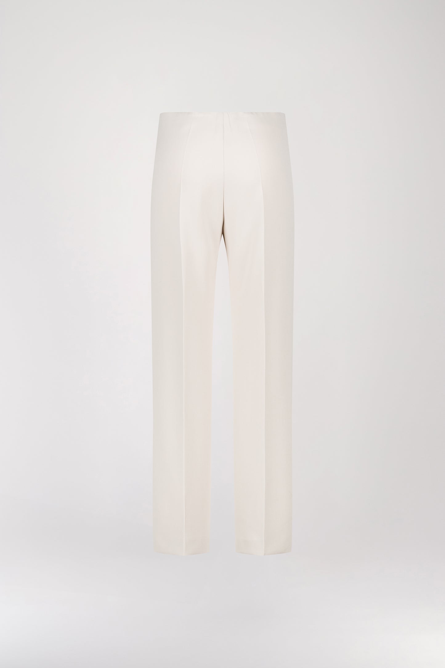 Beige pleated straight pants