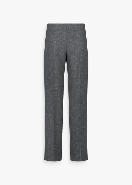 Pantalon droit à plis gris