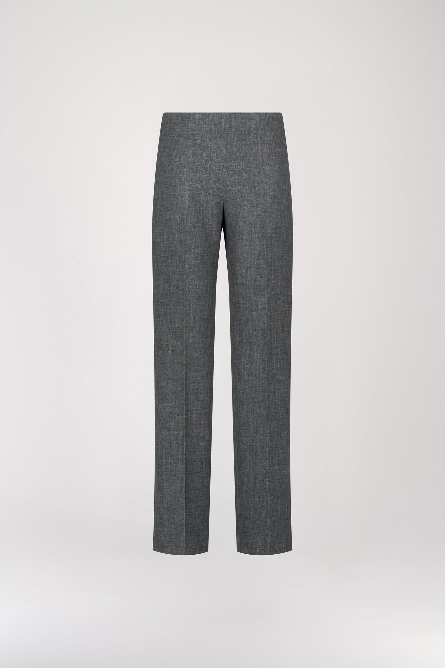 Gray pleated straight pants