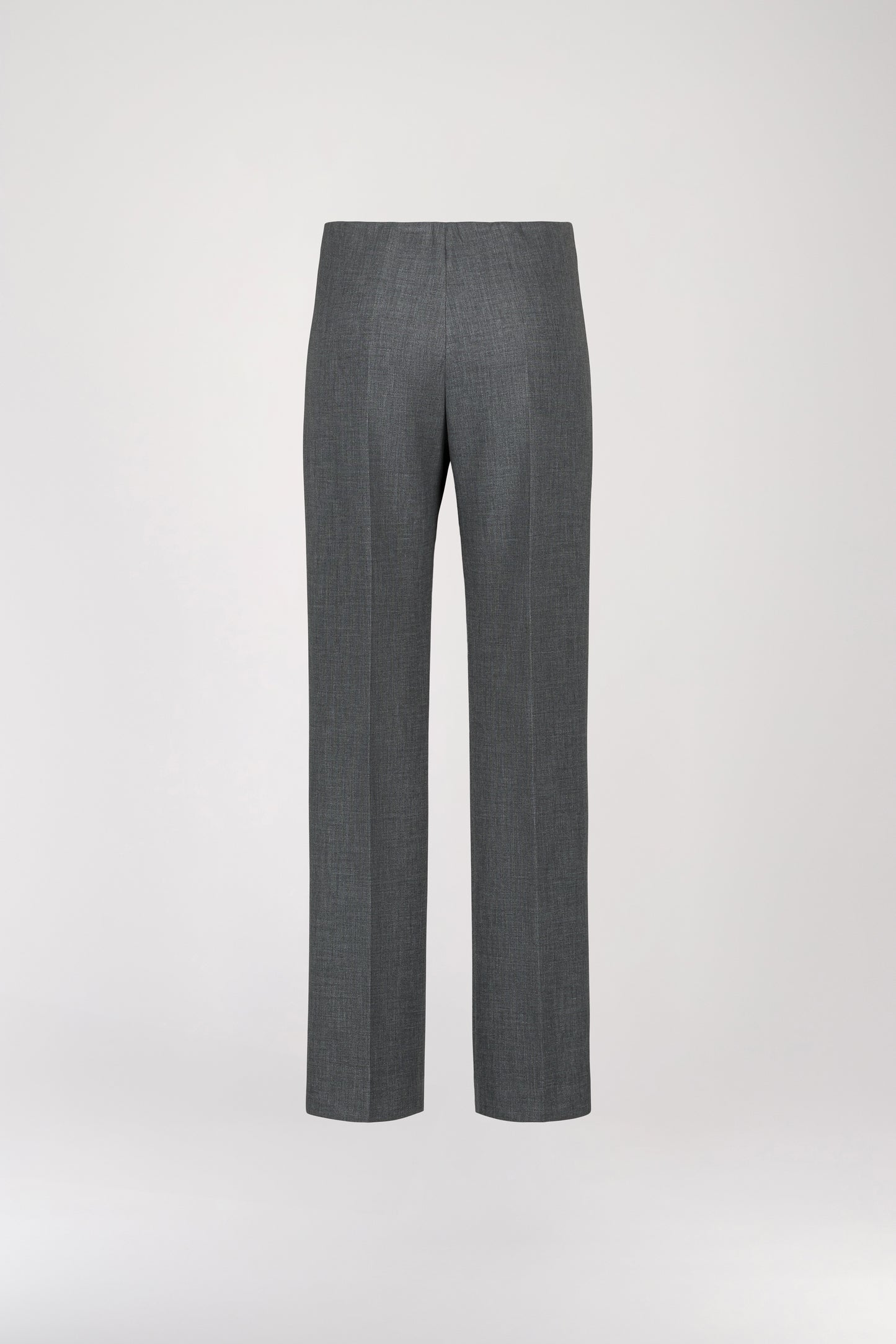 Gray pleated straight pants