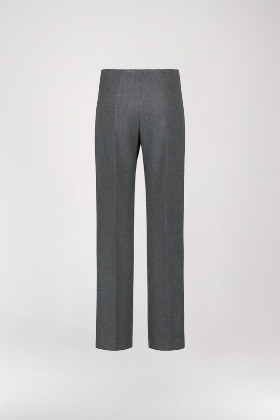 Gray pleated straight pants