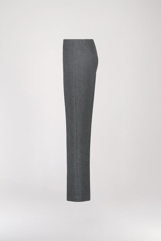 Gray pleated straight pants