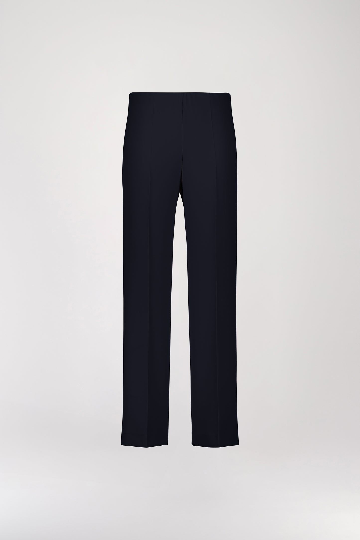 Navy pleated straight pants