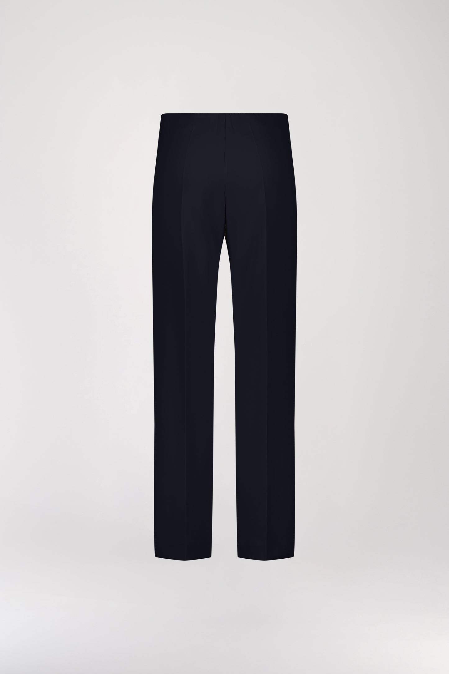 Navy pleated straight pants