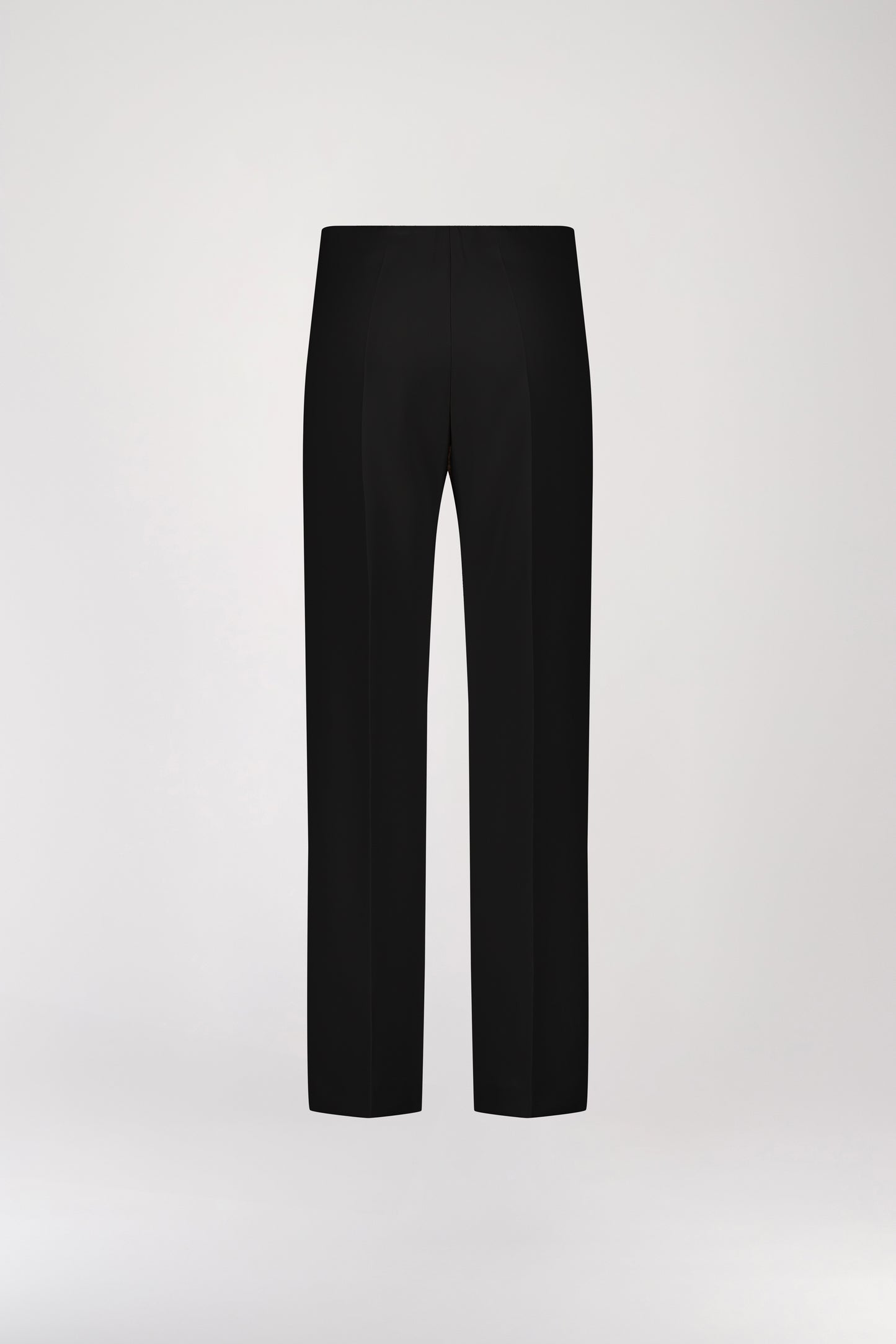 Black pleated straight pants