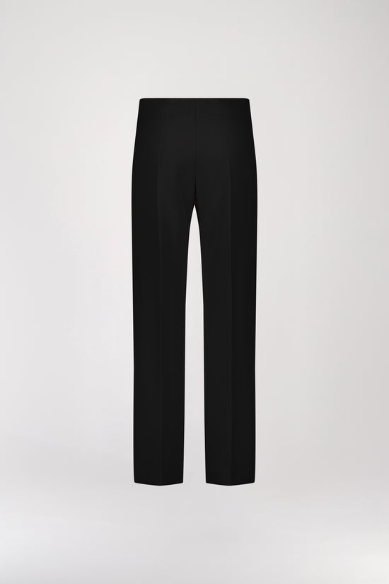 Black pleated straight pants