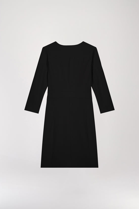 Black military straight dress