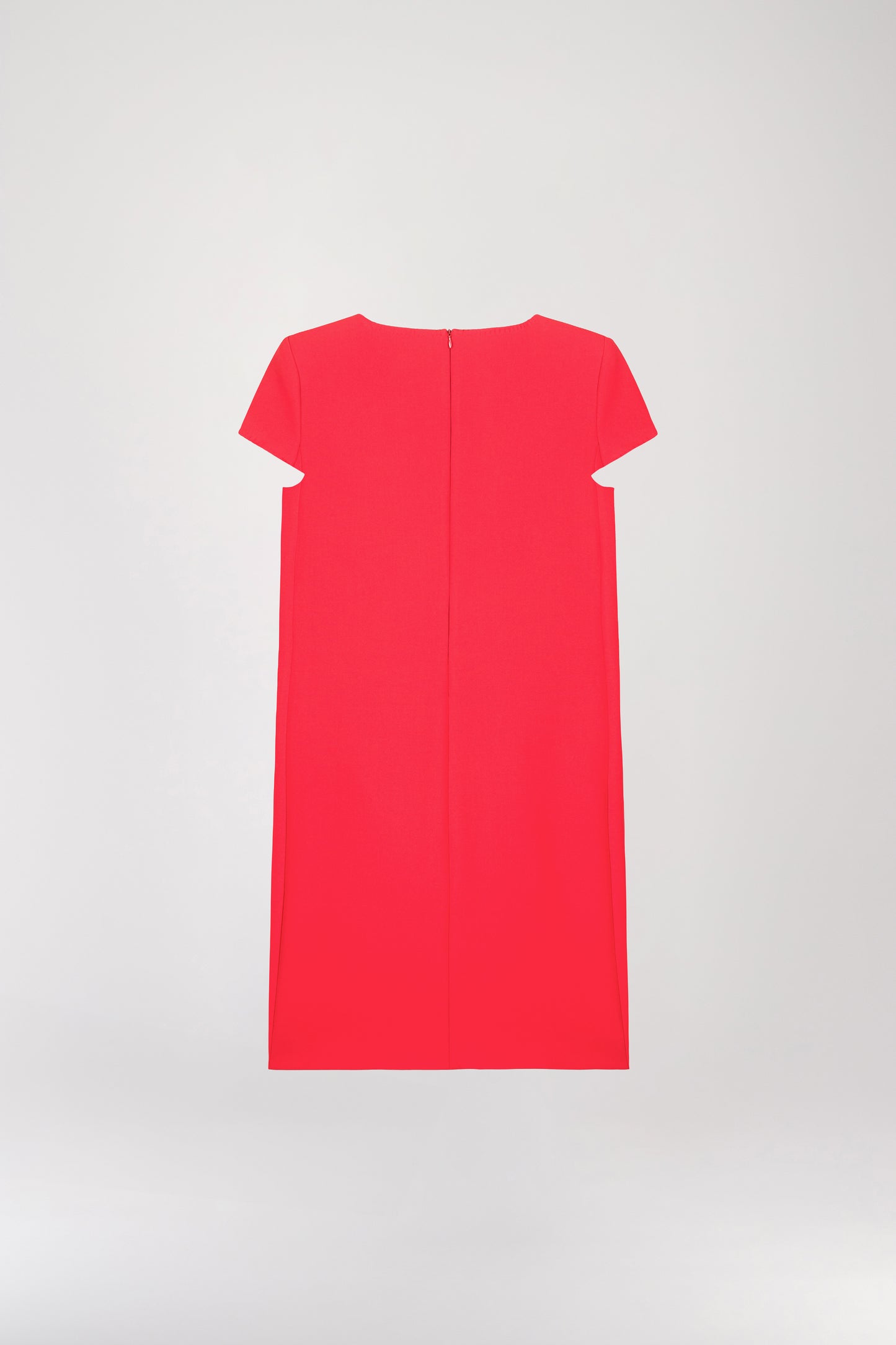 Bright orange shift dress