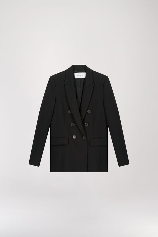 Black double-breasted blazer