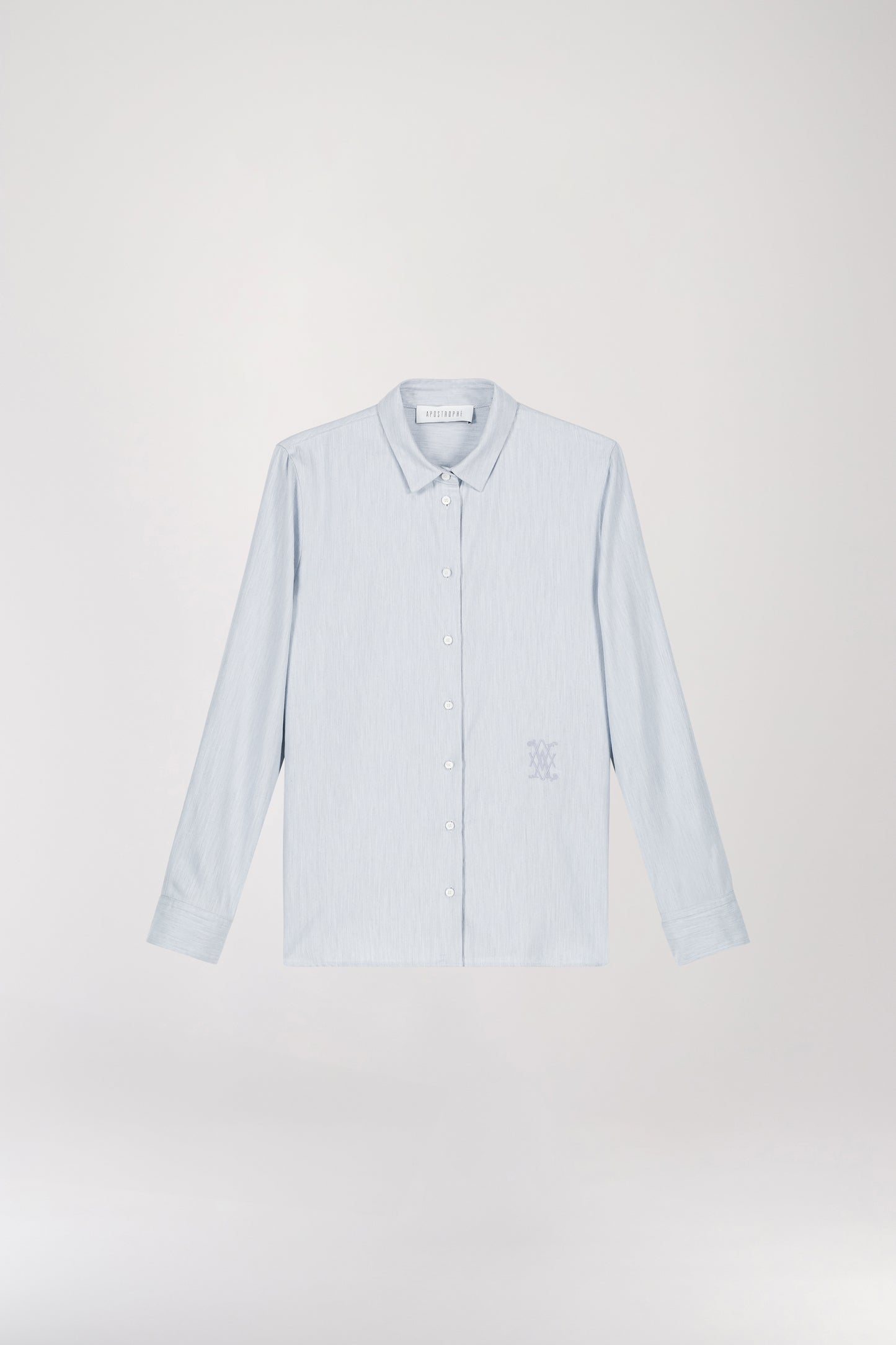 Pale blue monogram shirt