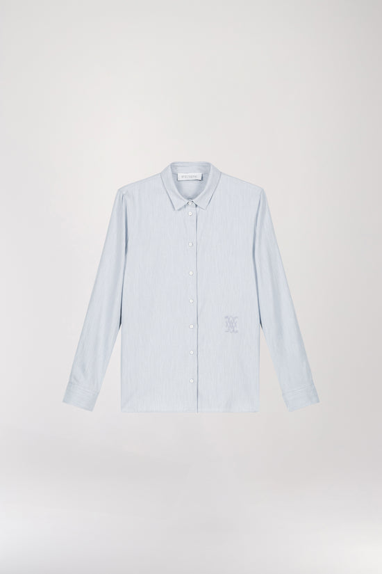 Chemise monogramme bleu pâle