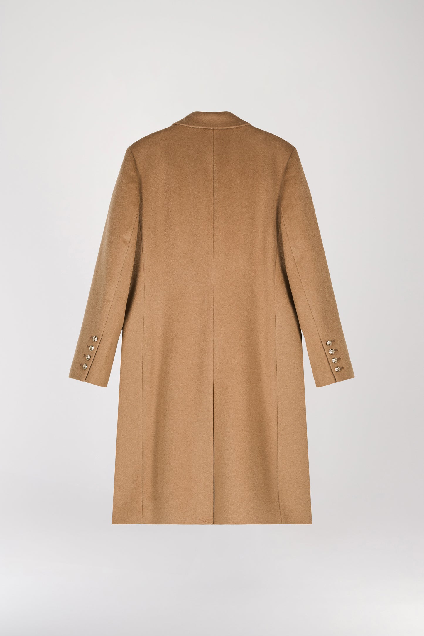 Manteau cape en laine et cachemire camel