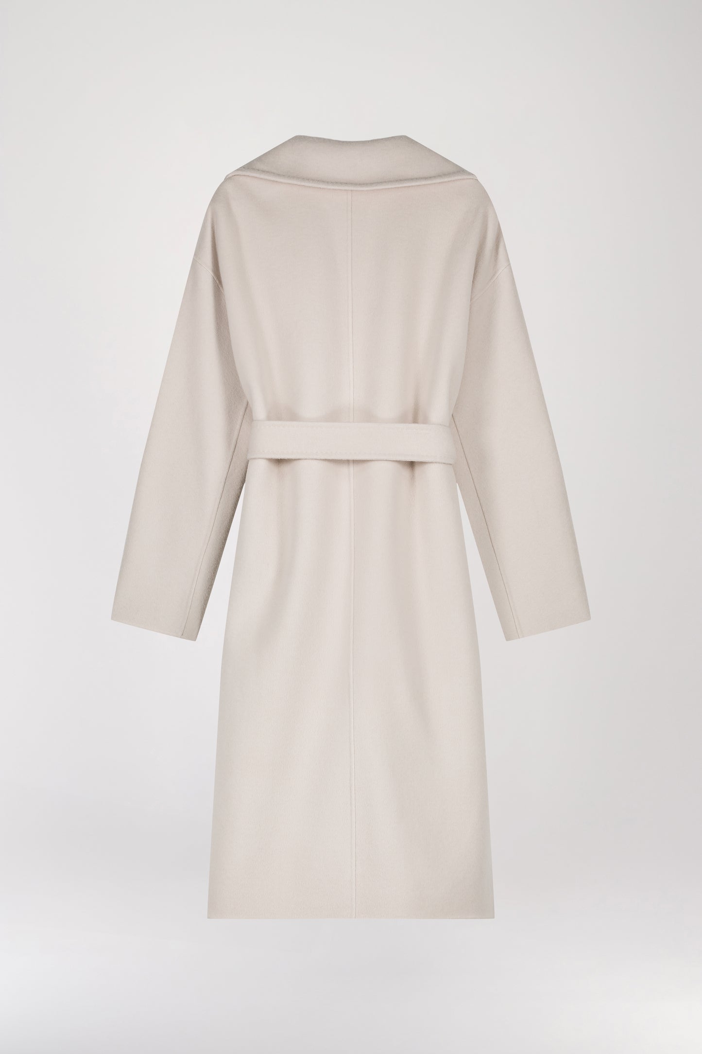 Long beige cashmere wool coat