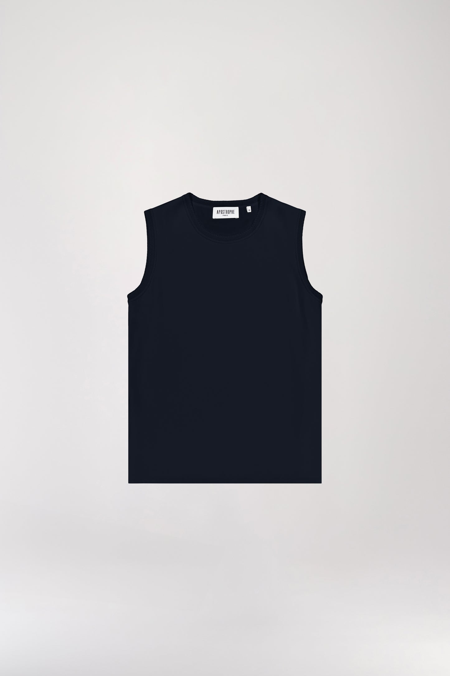 Navy round neck tank top