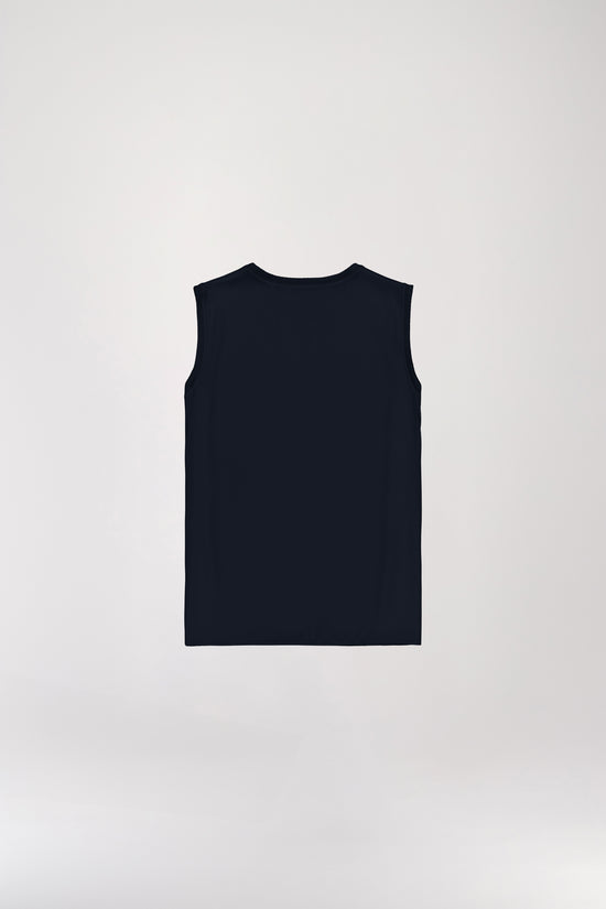 Navy round neck tank top