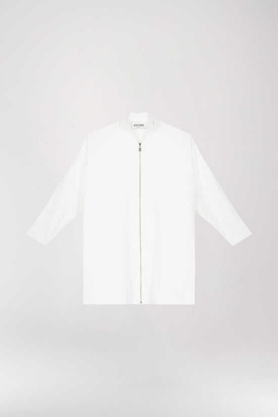 Off-white bomber collar tunic