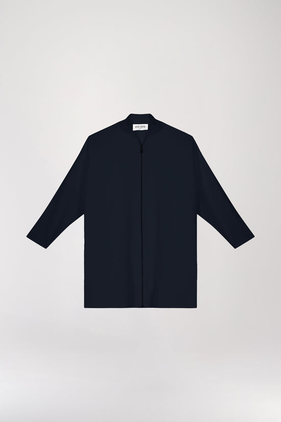 Navy bomber collar tunic