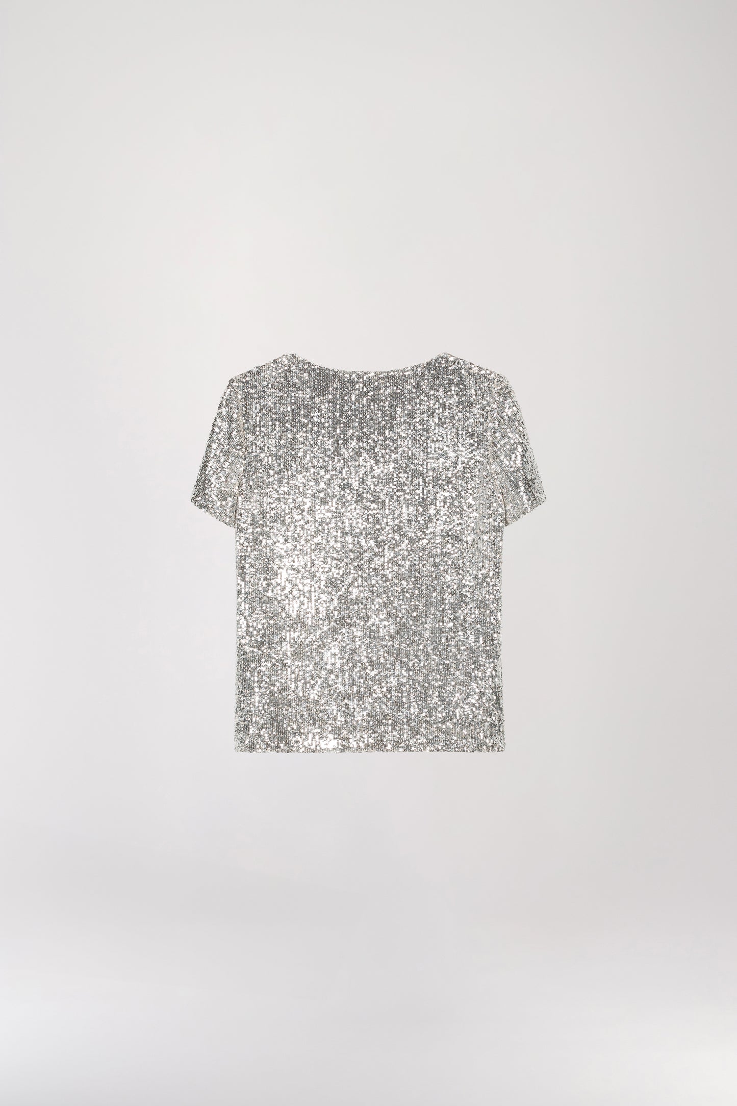 Top à sequins argent