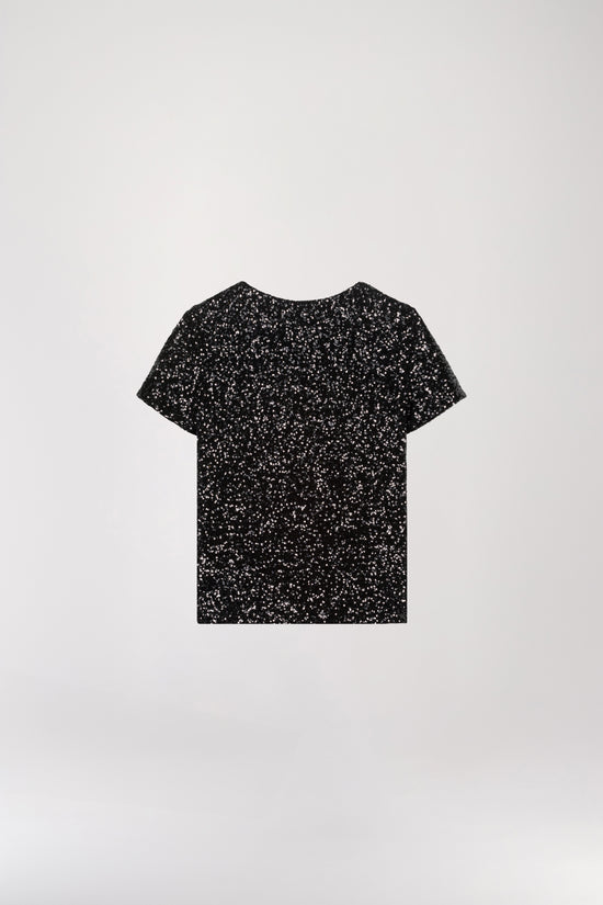 Top à sequins noir