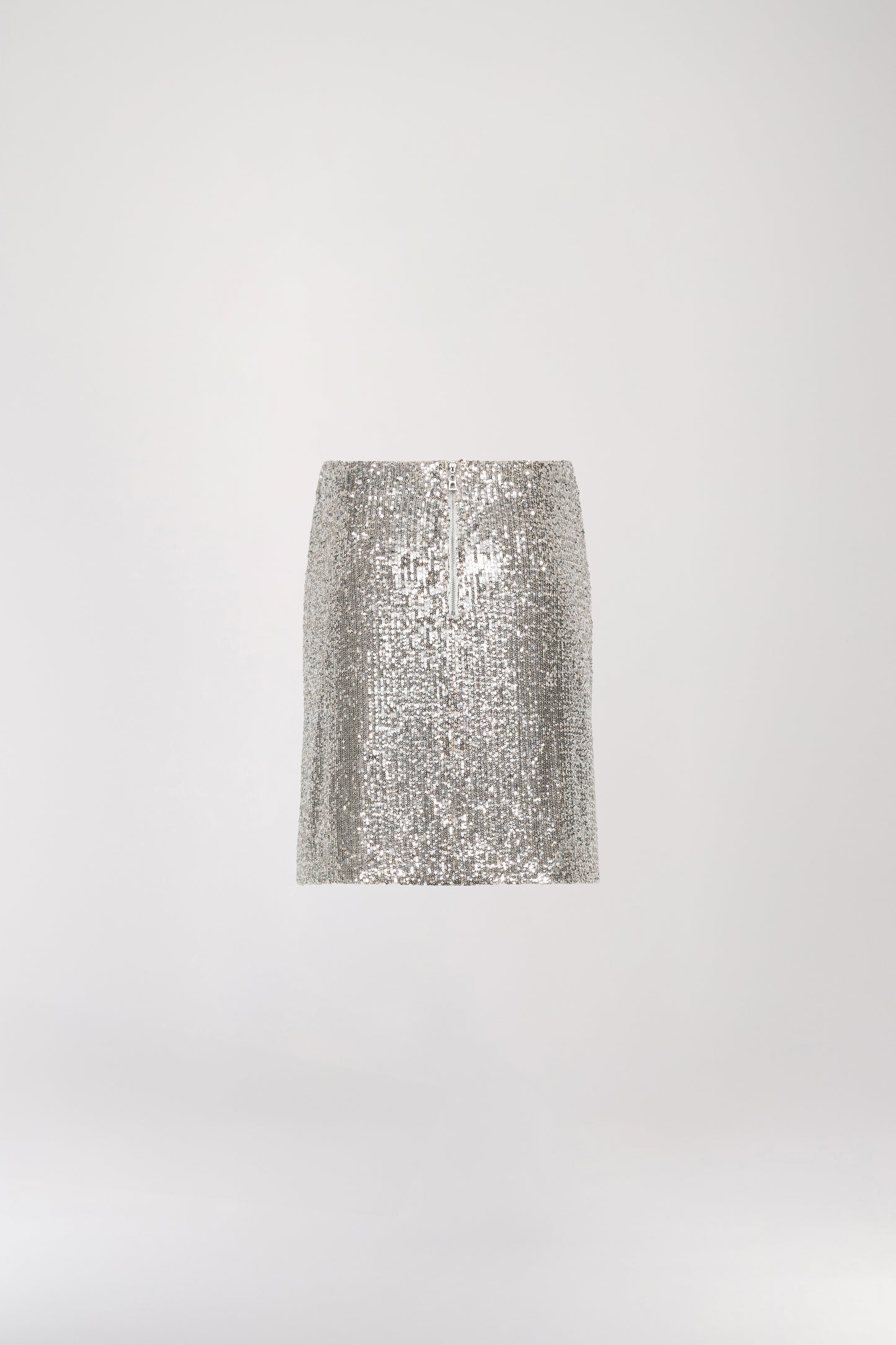 Silver sequin skirt