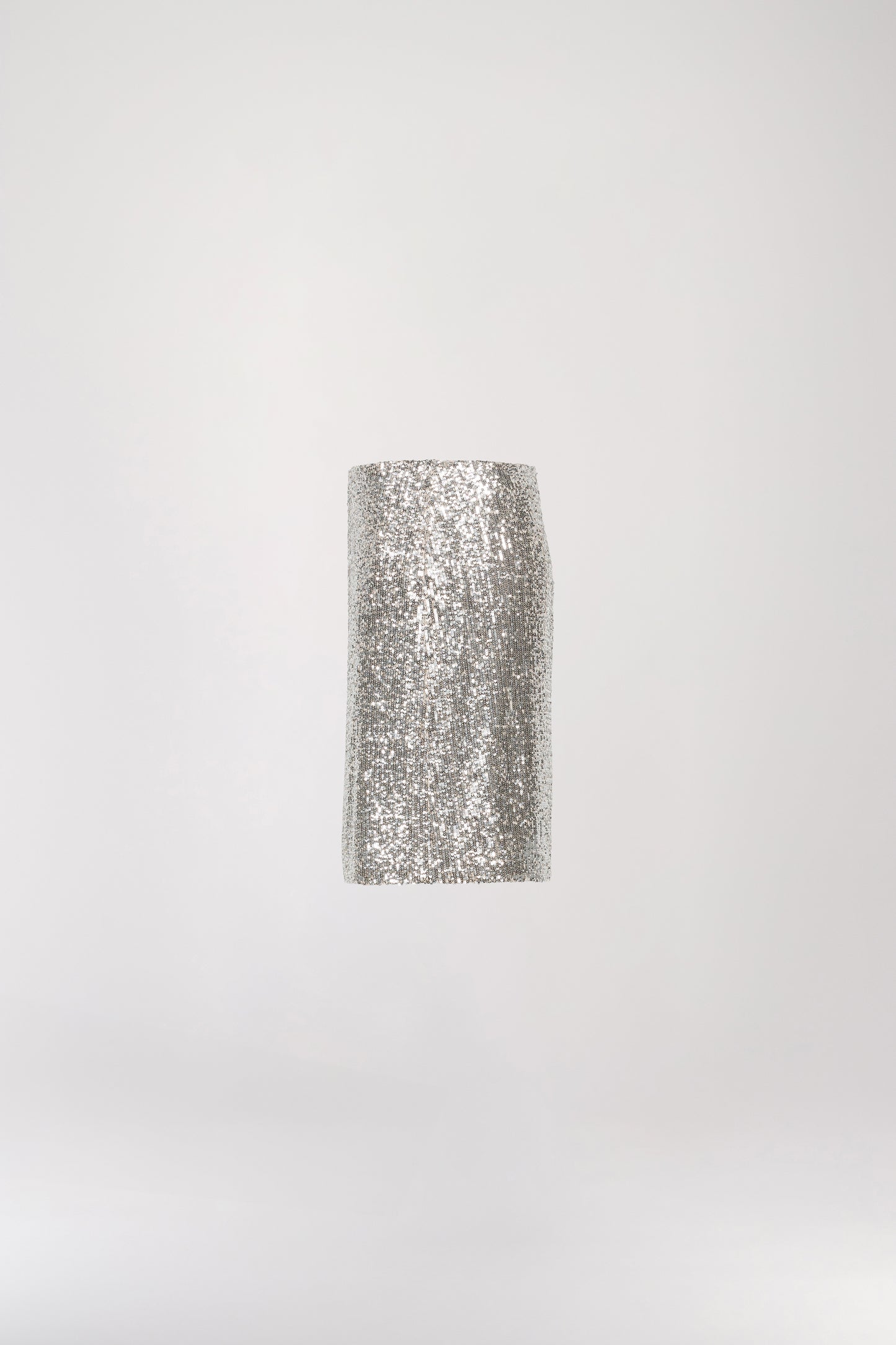 Silver sequin skirt