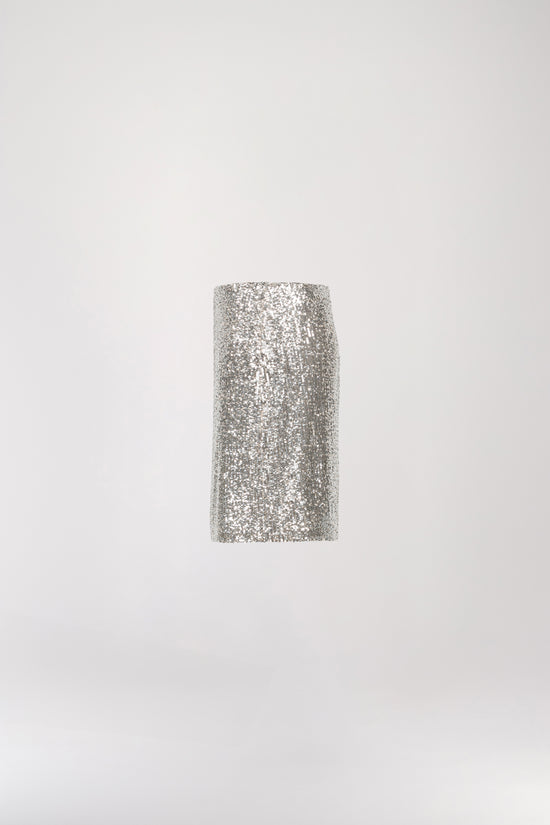 Silver sequin skirt