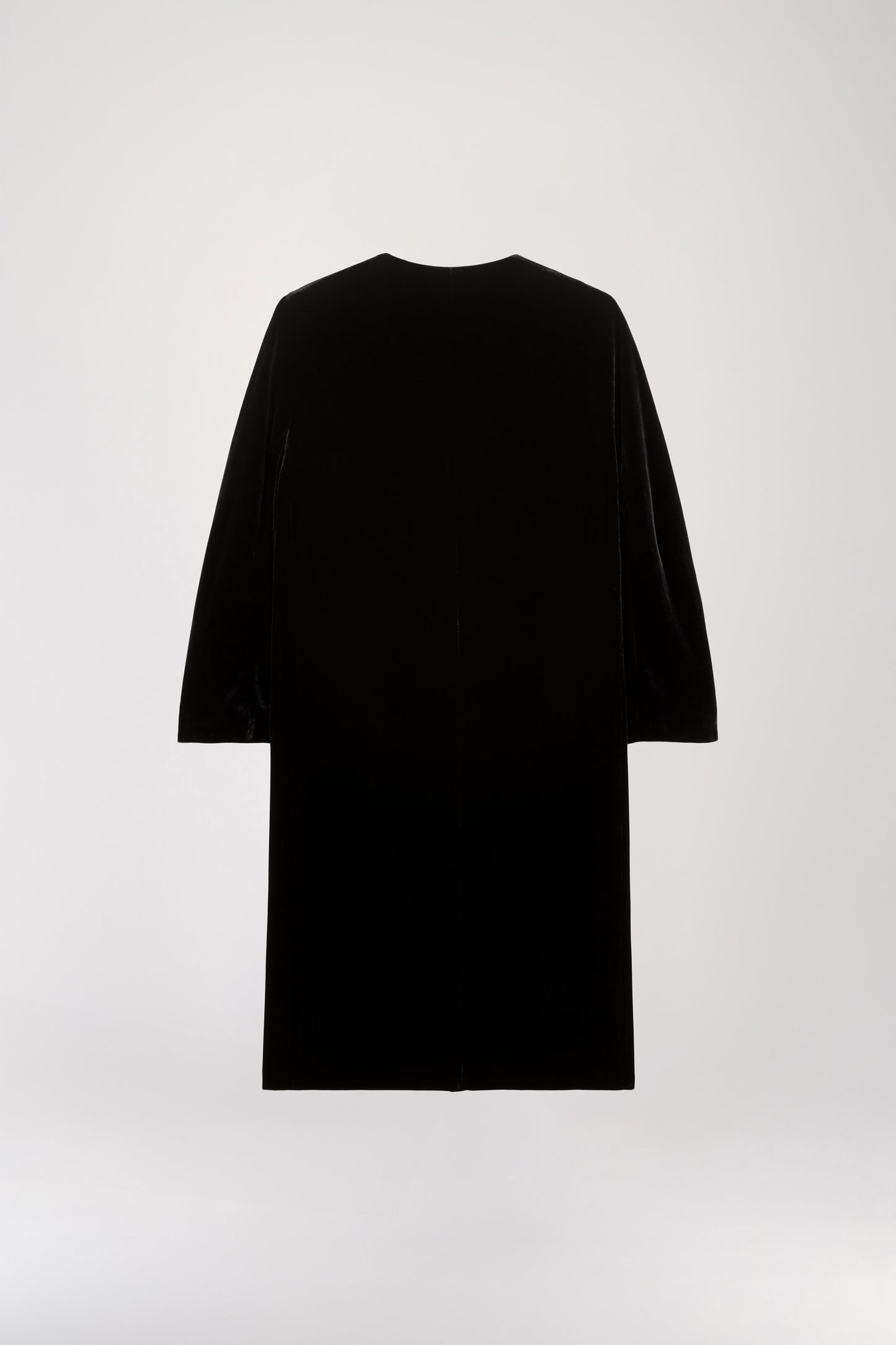 Long black velvet jacket