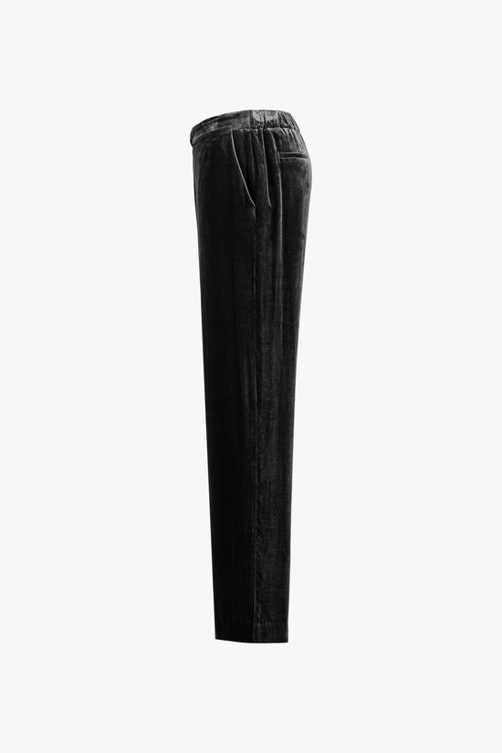 Pantalon large en velours noir