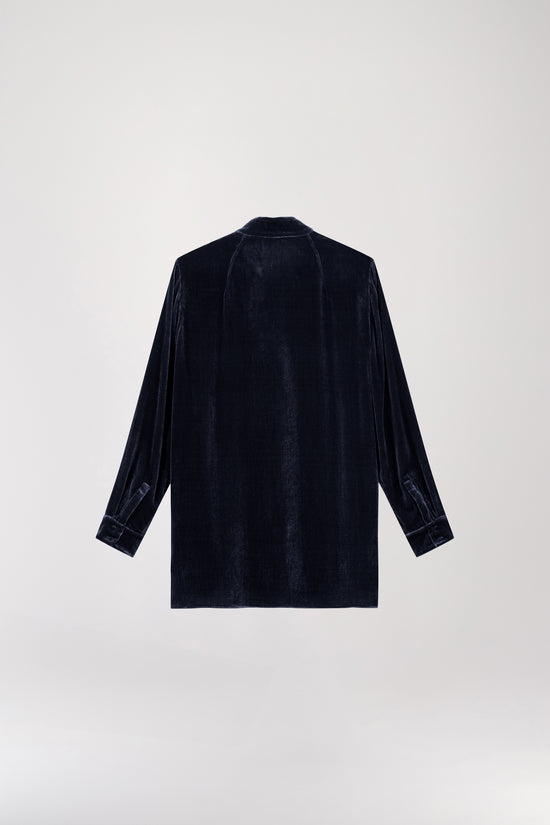 Navy velvet shirt