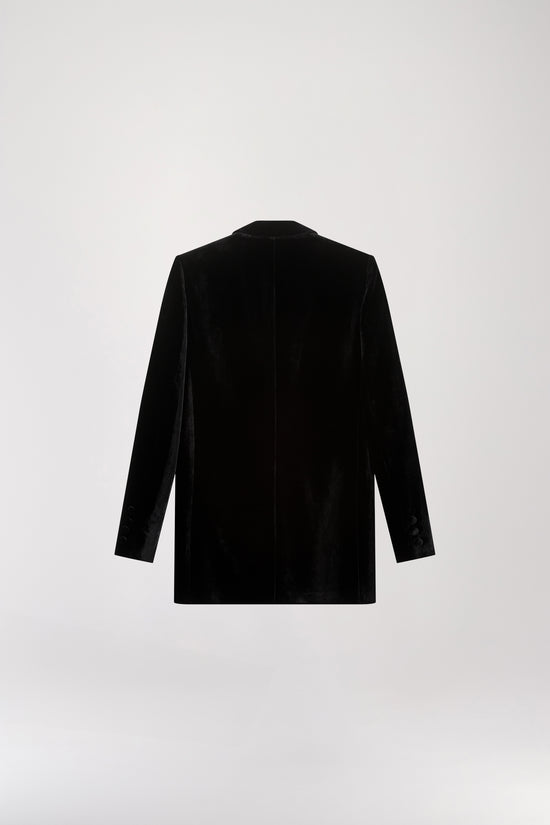 Blazer croisé en velours noir