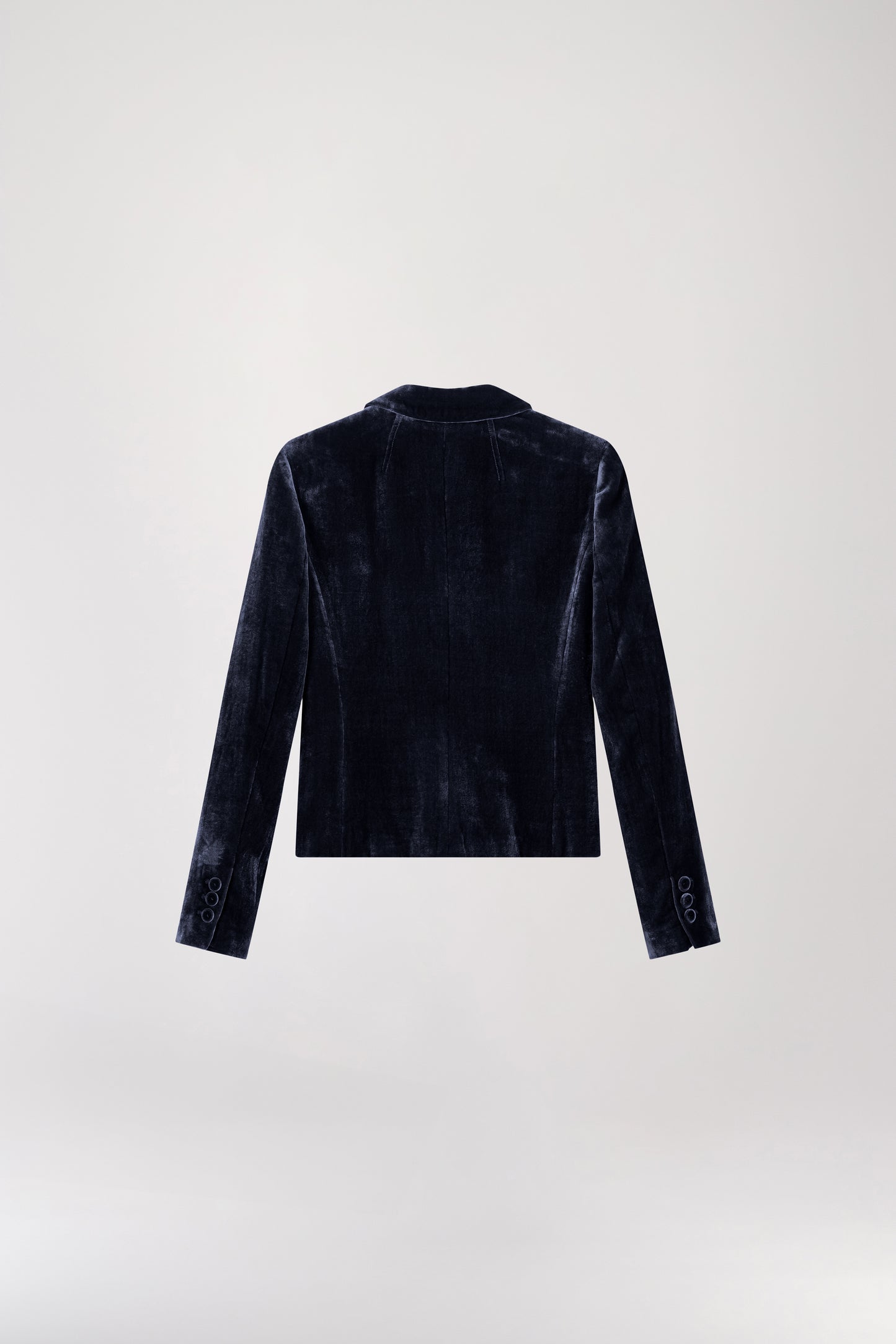 Short navy velvet jacket