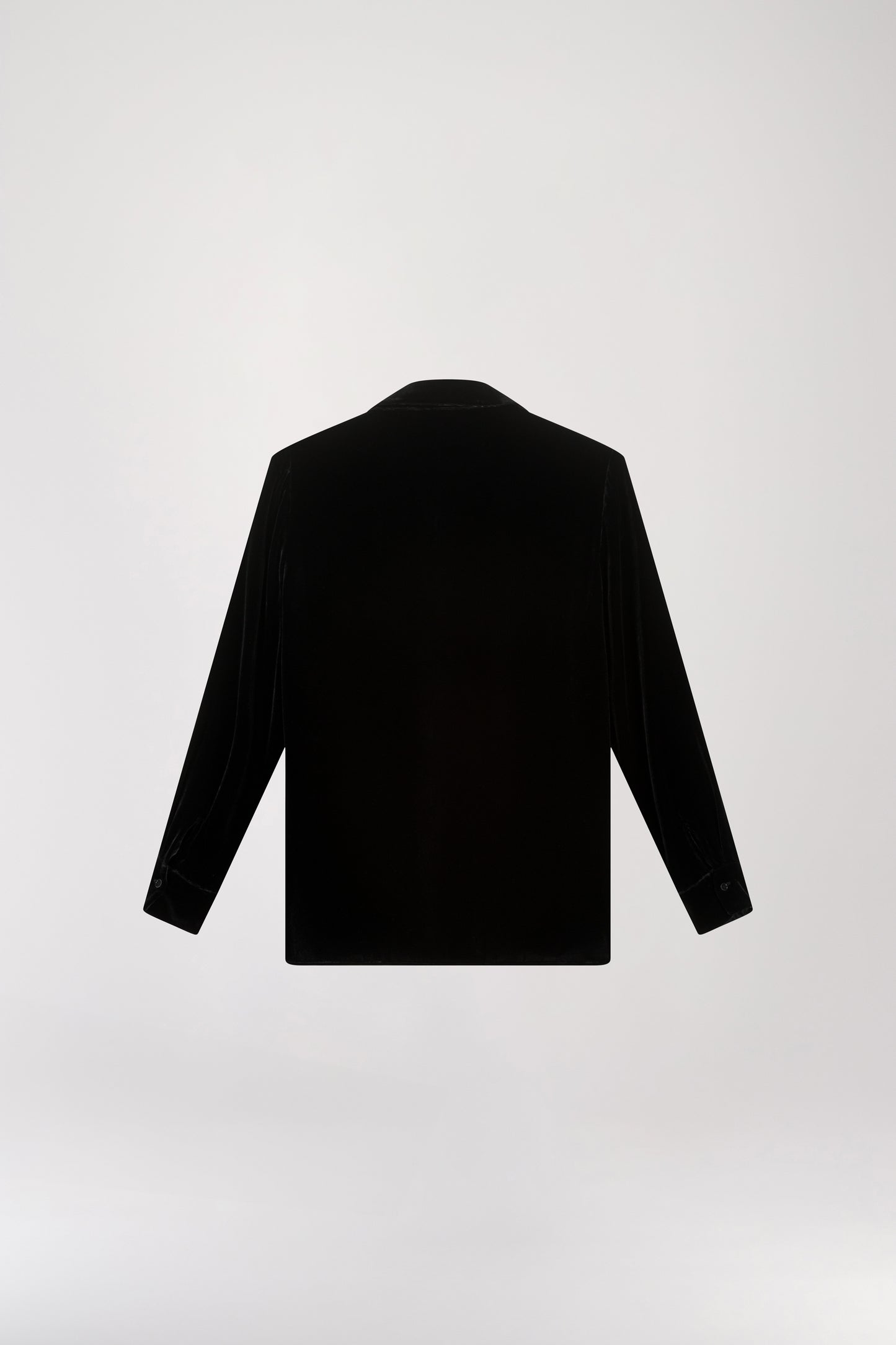 Black bi-material shirt