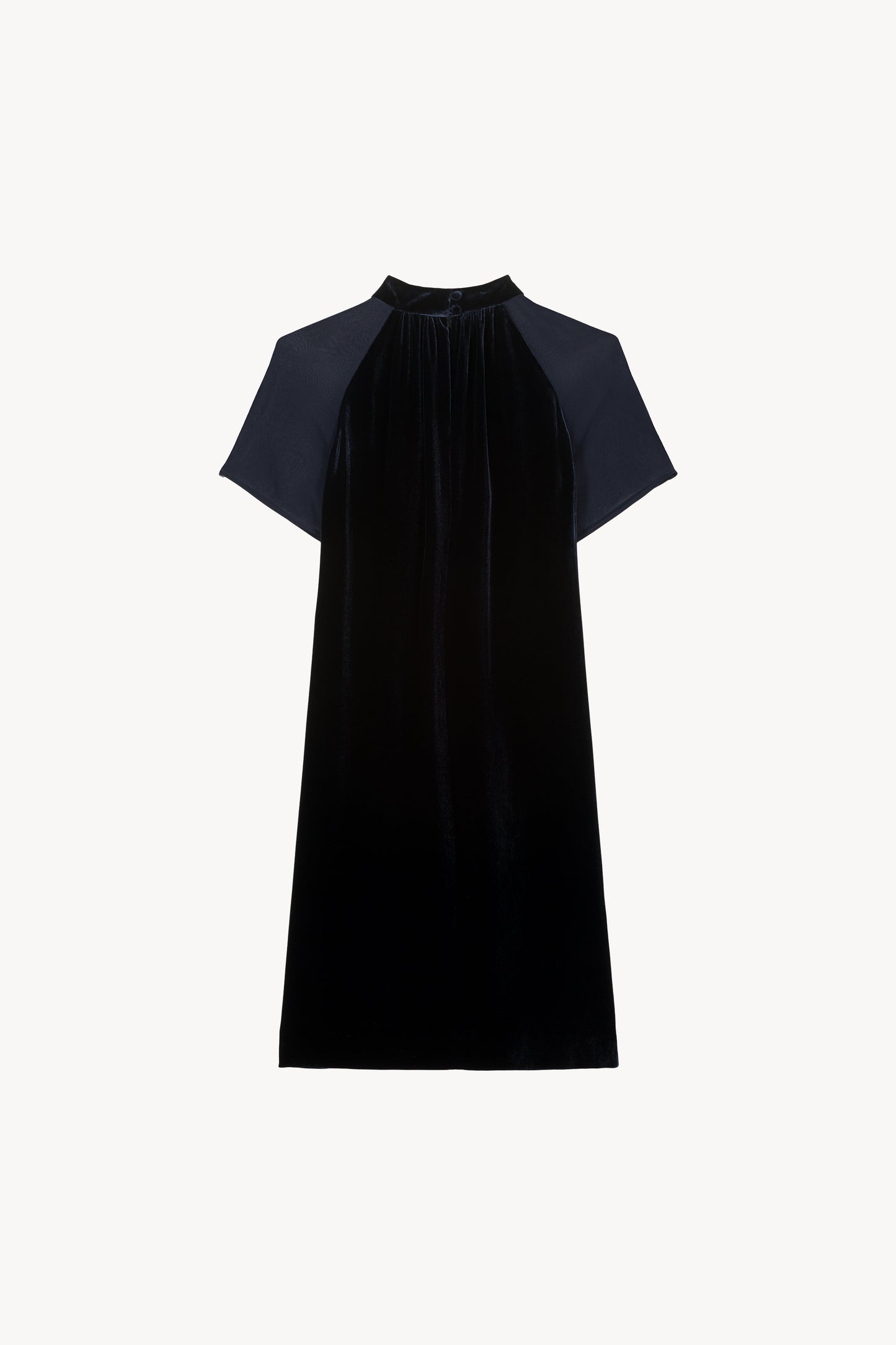 Robe courte bi-matière marine