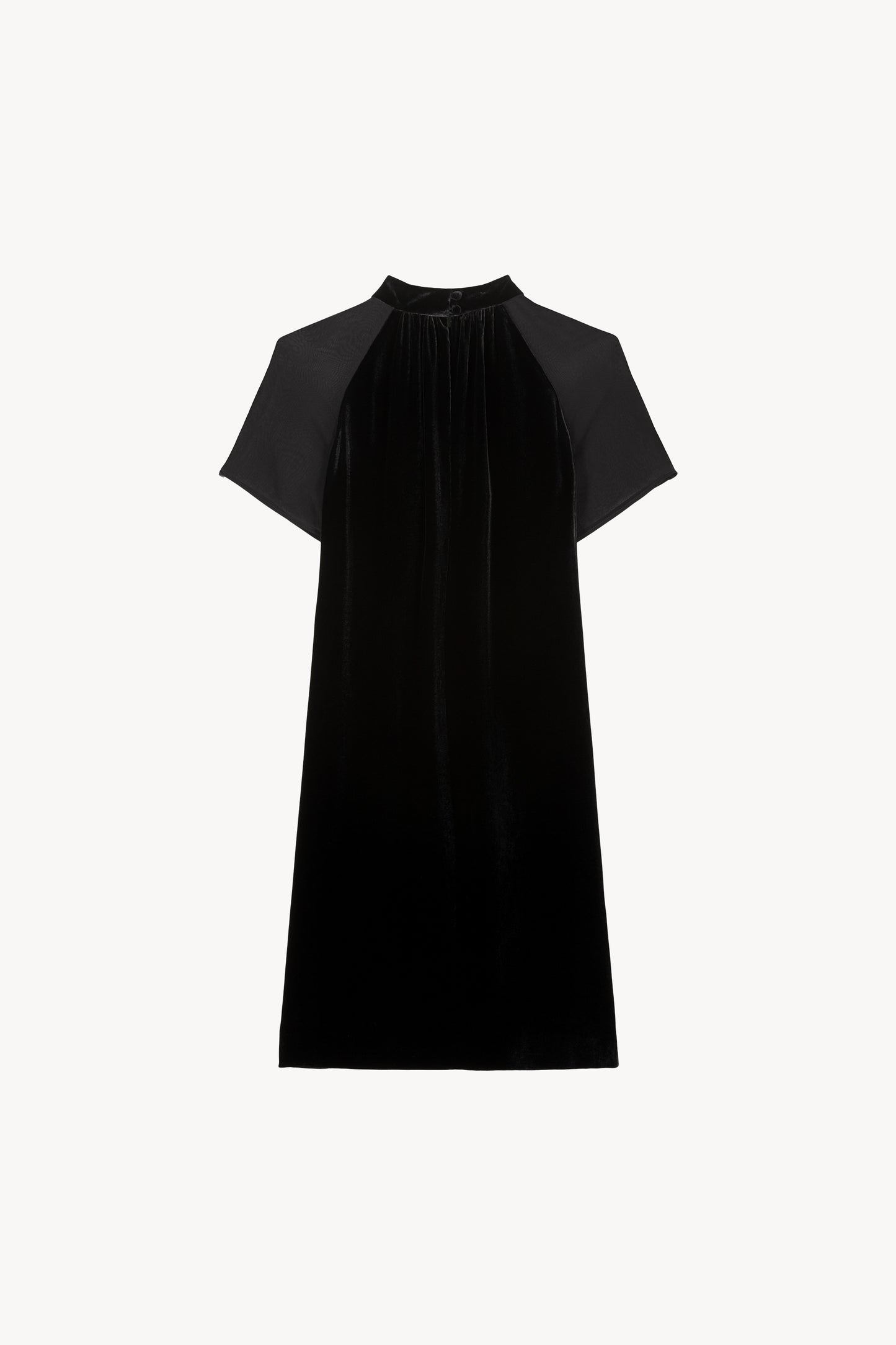 Robe courte bi-matière noir
