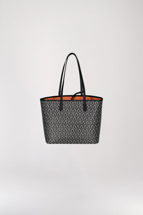 Black monogram tote bag